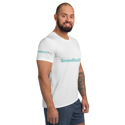 All-Over Print Men's Athletic T-shirt with Groundfloor24 Logo