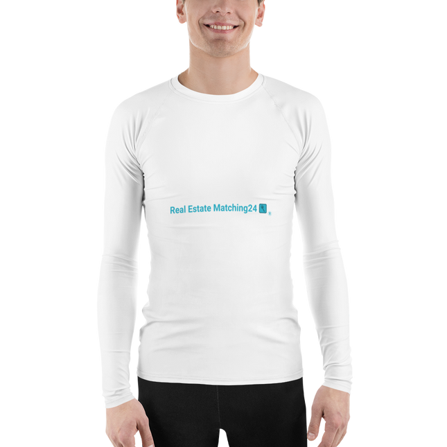 Men's Rash Guard with Real Estate Matching24 Logo
