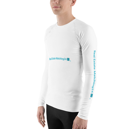 Men's Rash Guard with Real Estate Matching24 Logo