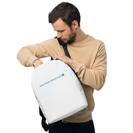 Minimalist Backpack with Real Estate Matching24 Logo