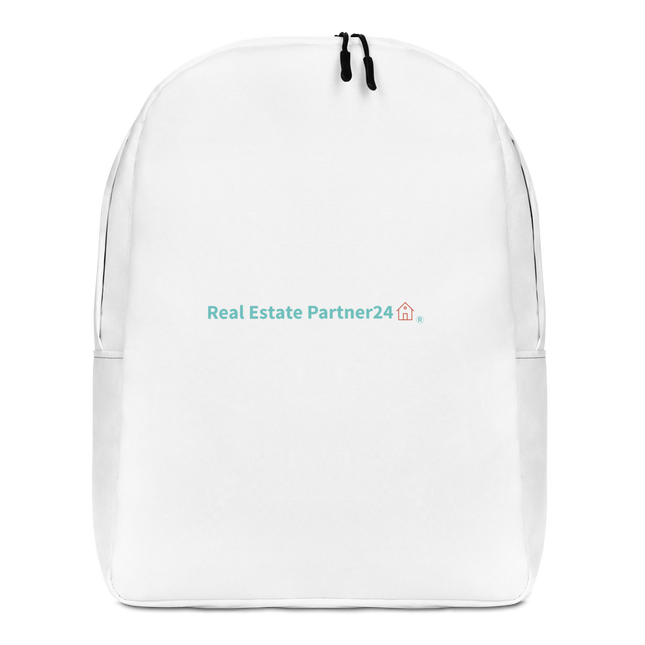 Minimalist Backpack with Real Estate Partner24 Logo