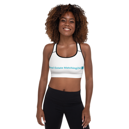 Padded Sports Bra with Real Estate Matching24 Logo