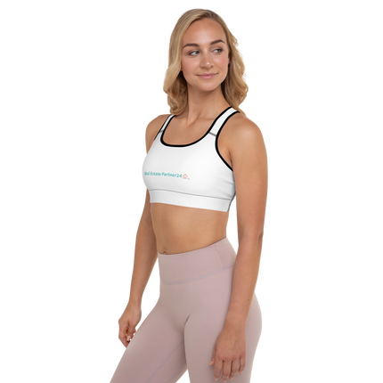 Padded Sports Bra with Real Estate Partner24 Logo
