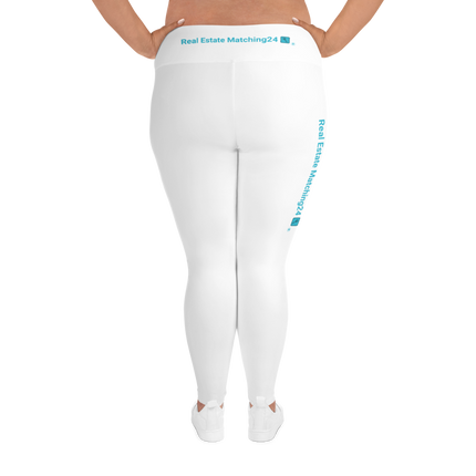 All-Over Print Plus Size Leggings with Real Estate Matching24 Logo