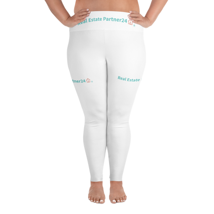 All-Over Print Plus Size Leggings with Real Estate Partner24 Logo