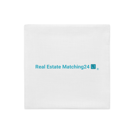 Premium Pillow Case with Real Estate Matching24 Logo