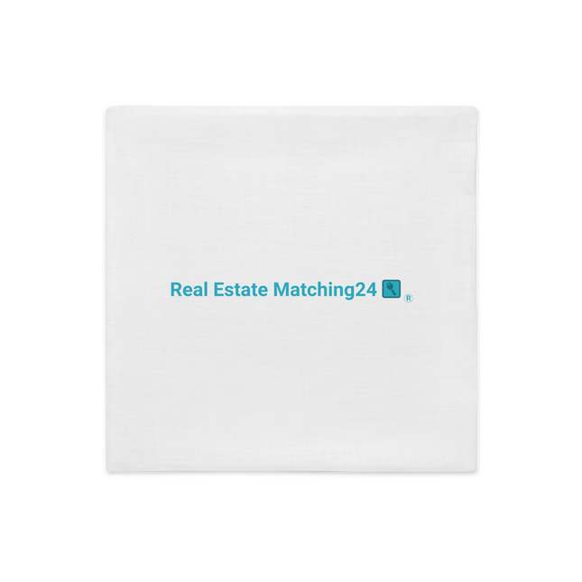Premium Pillow Case with Real Estate Matching24 Logo