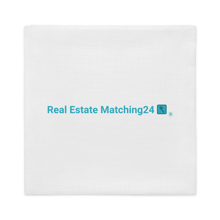 Premium Pillow Case with Real Estate Matching24 Logo