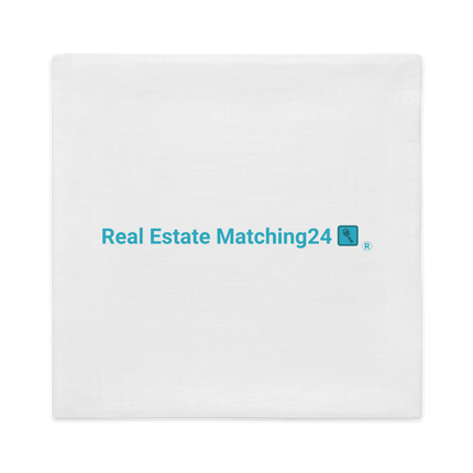 Premium Pillow Case with Real Estate Matching24 Logo