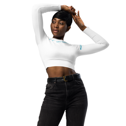 Recycled long-sleeve crop top