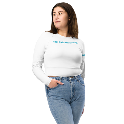 Recycled long-sleeve crop top