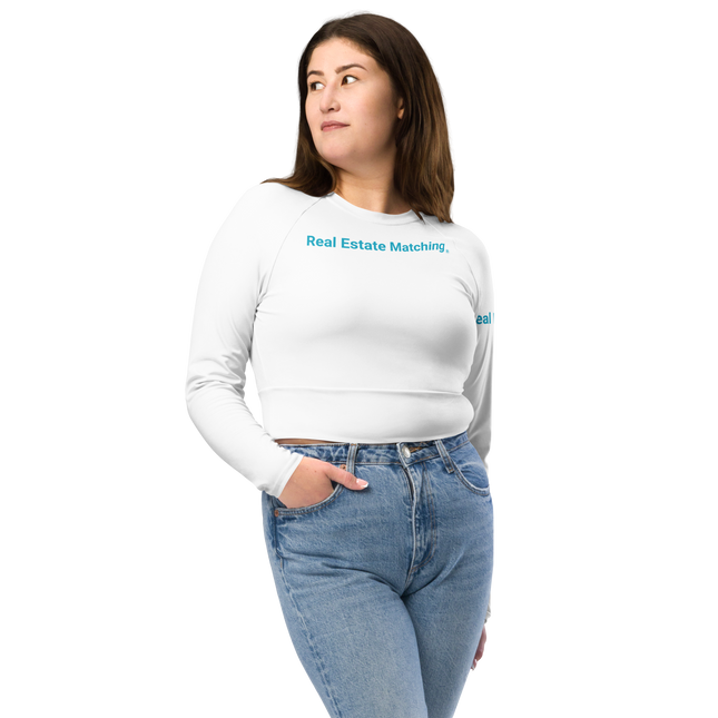 Recycled long-sleeve crop top