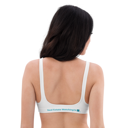 Recycled padded bikini top with Real Estate Matching24 Logo