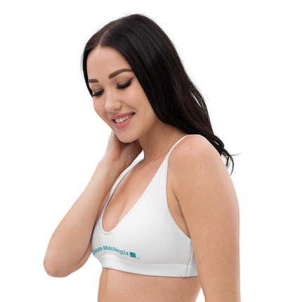 Recycled padded bikini top with Real Estate Matching24 Logo