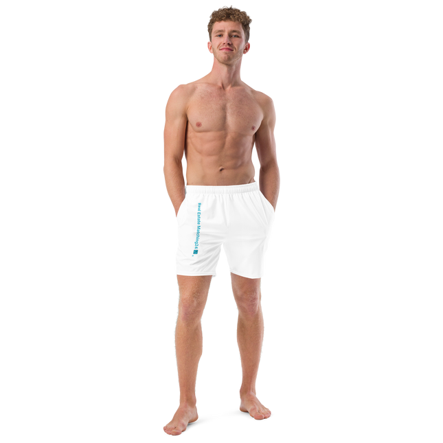 Men's swim trunks with Real Estate Matching24 Logo