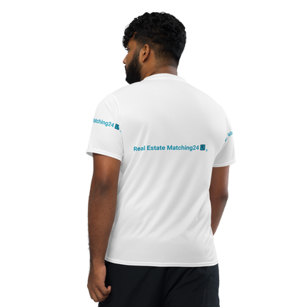 Recycled unisex sports jersey with Real Estate Matching24 Logo