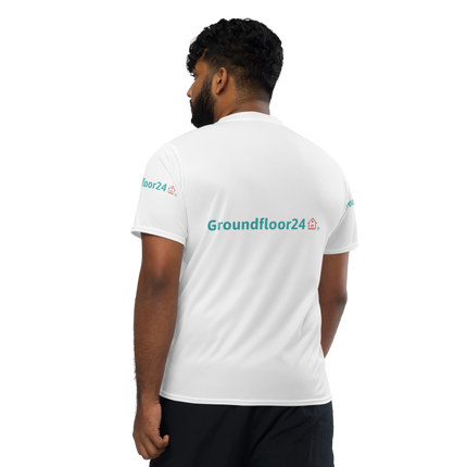 Recycled unisex sports jersey with Groundfloor24 Logo