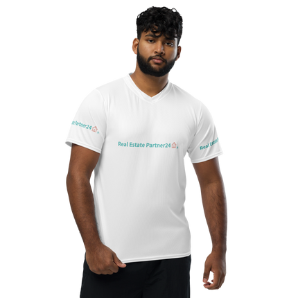 Recycled unisex sports jersey with Real Estate Partner24 Logo