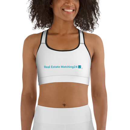 Sports bra with Real Estate Matching24 Logo