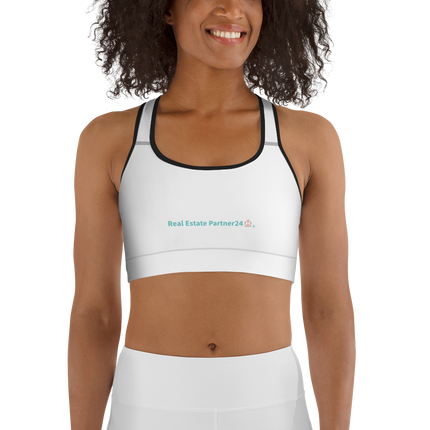 Sports bra with Real Estate Partner24 Logo