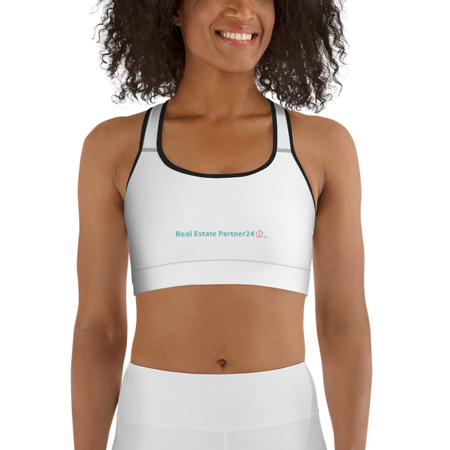 Sports bra with Real Estate Partner24 Logo