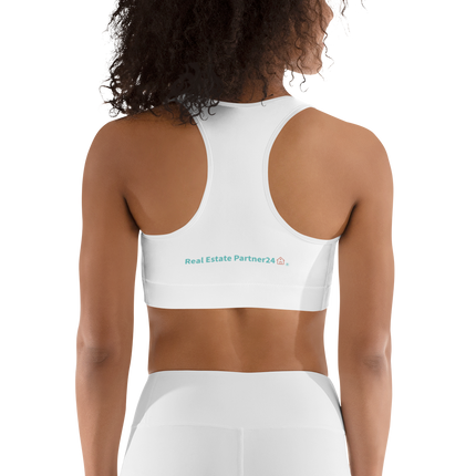 Sports bra with Real Estate Partner24 Logo