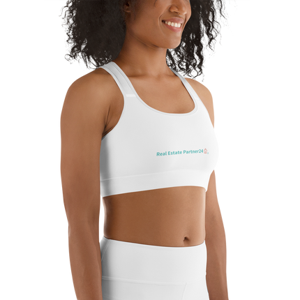Sports bra with Real Estate Partner24 Logo