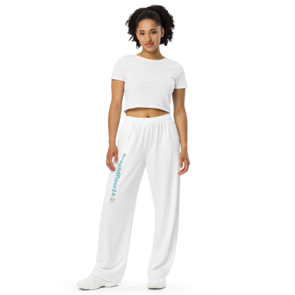 All-over print unisex wide-leg pants with Groundfloor24 Logo