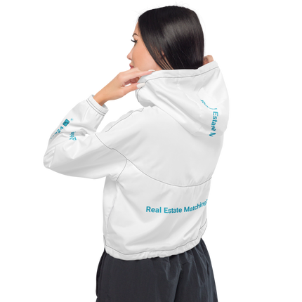 Women’s cropped windbreaker with Real Estate Matching24 Logo