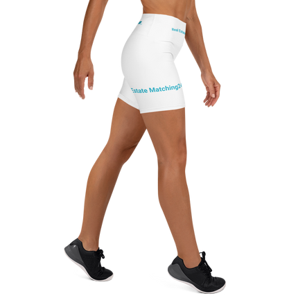 Yoga Shorts with Real Estate Matching24 Logo