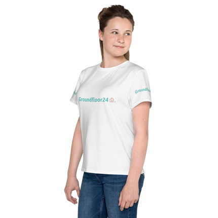 Youth crew neck t-shirt with Groundfloor24 Logo