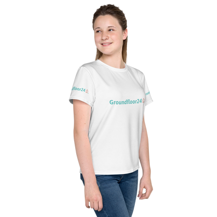 Youth crew neck t-shirt with Groundfloor24 Logo