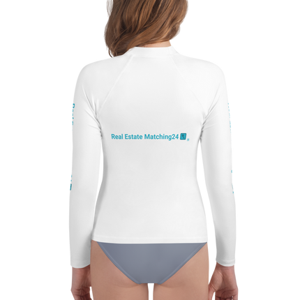 Youth Rash Guard with Real Estate Matching24 Logo