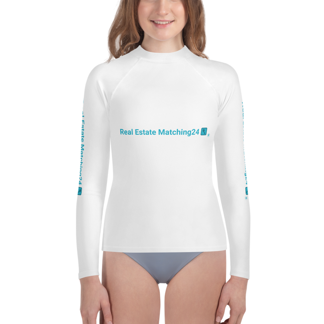 Youth Rash Guard with Real Estate Matching24 Logo