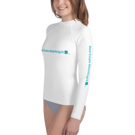Youth Rash Guard with Real Estate Matching24 Logo