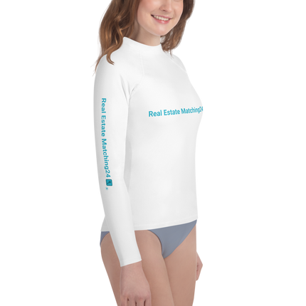 Youth Rash Guard with Real Estate Matching24 Logo