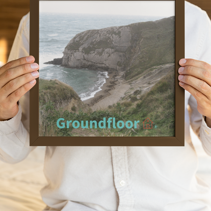 Sea & Hills Photo paper poster with Groundfloor with House Logo