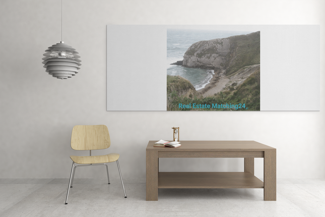 Sea & Hills Poster with hangers with realestatematching24 without key Logo