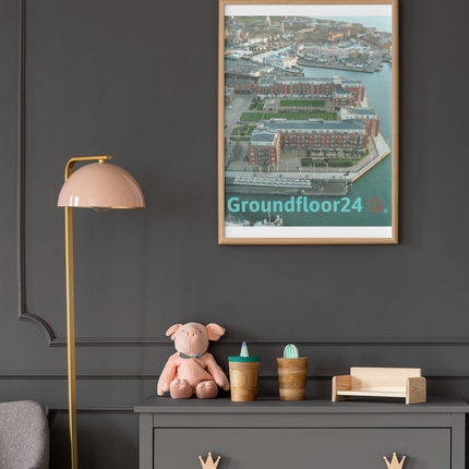 Nice City Poster with hangers with Groundfloor24 with House Logo