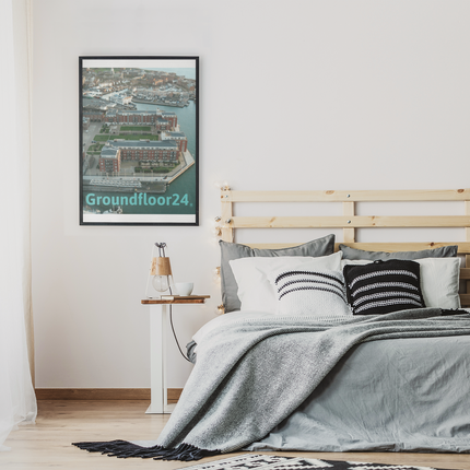 Nice City Framed canvas with Groundfloor24 without House Logo