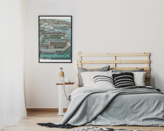 Nice City Framed canvas with Groundfloor24 without House Logo