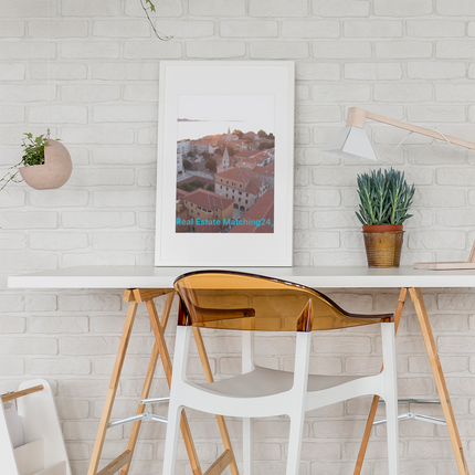 Roof Sunset View Framed photo paper poster with realestatematching24 without key Logo