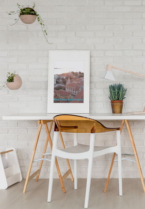 Roof Sunset View Framed photo paper poster with realestatematching24 without key Logo