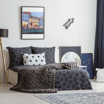 Nyhavn Framed canvas with Real Estate Matching24 Logo