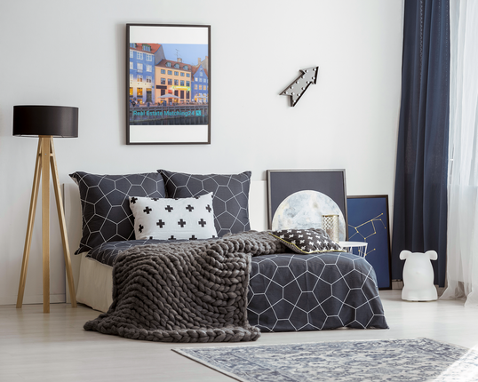 Nyhavn Framed canvas with Real Estate Matching24 Logo