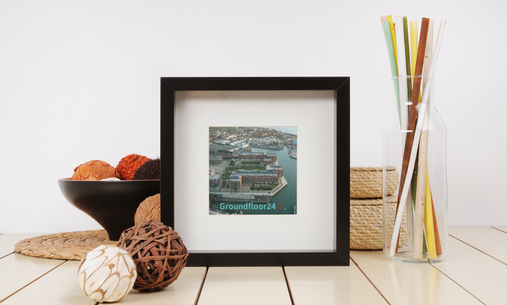 Nice City Framed photo paper poster with Groundfloor24 with House Logo