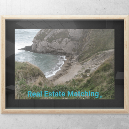 Sea & Hills Poster with realestatematching without key Logo