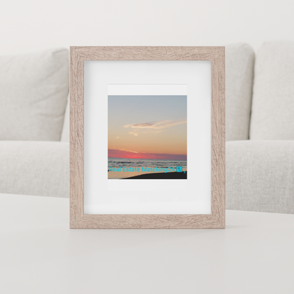 Sunset Sinari Poster with Real Estate Matching24 Logo