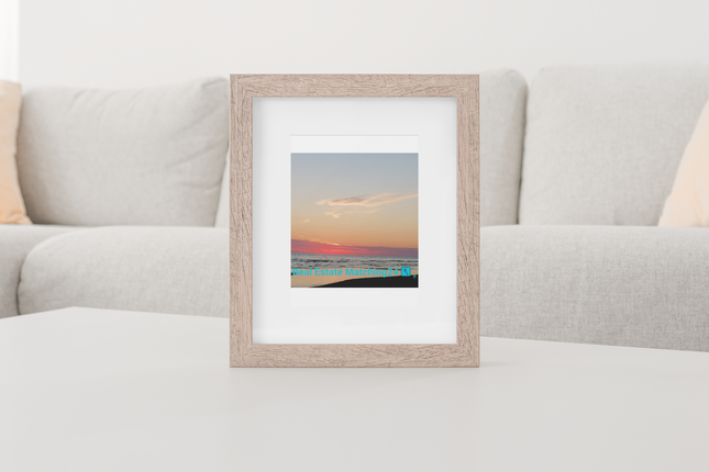 Sunset Sinari Poster with Real Estate Matching24 Logo