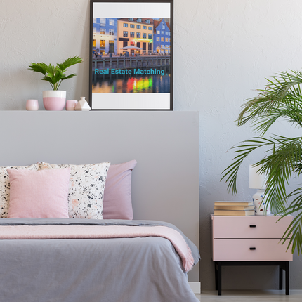 Nyhavn Canvas with Real Estate Matching Logo